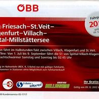 ÖBB Eisenbahn Fahrplan Kärnten Friesach -Spittal-Millstättersee 12-13 time table