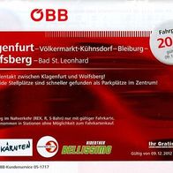 ÖBB Eisenbahn Fahrplan Kärnten Klagenfurt-Völkermarkt-Bleiburg-Wolfsberg 12-13