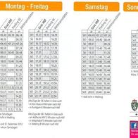 Eisenbahn Fahrplan S-Bahn 6/61 Graz-Preding-Wettmannstätten 12-13 Köflacher GKB