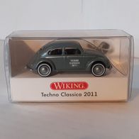 Wiking 1:87 VW 1200 Brezelkäfer staubgrau VW Werbemodell OVP Techno Classica 2011