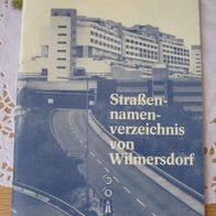 Straßennamen-Verzeichnis von Wilmersdorf - Bezirk von Berlin