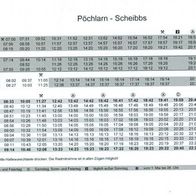 ÖBB Eisenbahn Fahrplan Erlauftalbahn Pöchlarn-Scheibbs 2012 Purgstall Wieselburg