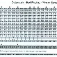 ÖBB Fahrplan Gutensteiner Bahn Wiener Neustadt- Bad Fischau -Gutenstein 2012 Wr.
