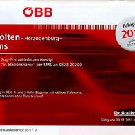 ÖBB Eisenbahn Fahrplan St. Pölten - Herzogenburg - Krems an der Donau 2013 Sankt