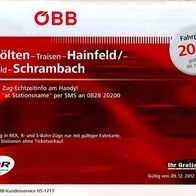 ÖBB Eisenbahn Fahrplan St. Pölten- Traisen-Hainfeld-Lilienfeld- Schrambach 2013
