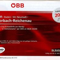 ÖBB Eisenbahn Fahrplan Wien - Baden- Wiener Neustadt - Payerbach-Reichenau 12-13