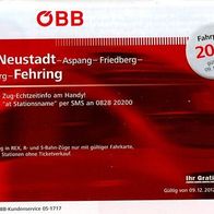 ÖBB Eisenbahn Fahrplan Wiener Neustadt-Aspang- Friedberg-Hartberg- Fehring 12-13