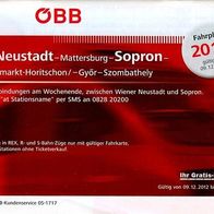ÖBB Eisenbahn Fahrplan Wiener Neustadt-Mattersburg-Sopron- Neckenmarkt 12-13 Wr.