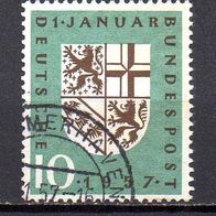 Bund BRD 1957, Mi. Nr. 0249 / 249, Saarland, gestempelt Bremerhaven #13871