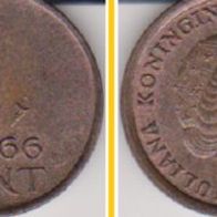 1966 Niederlande - 1 Cent - Erhaltung: vorzüglich