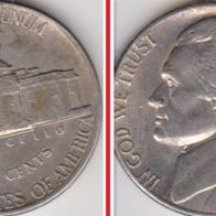 1977 USA - Five Cents - Erhaltung: vorzüglich