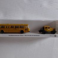 Wiking 1:87 Set Büssing Senator + Hanomag ST 100 Bundespost PMS 81-41 in OVP (2008)