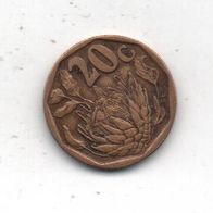 Münze Süd Afrika 20 Cent 1993