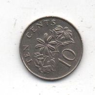 Münze Singapore 10 Cent 1989
