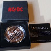 Silbermünze AC/ DC For T. About T. Rock 2019 polierte Platte 1/2 oz coloriert 2 CID