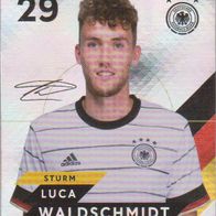 Rewe DFB-Sammelkarte EM 2020 - 29/35 Luca Waldschmidt Glitzerversion