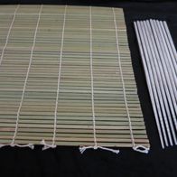 Sushimatte Bambusmatte mit 10 Essstäbchen noch weitere Stäbchen in m. Artikeln