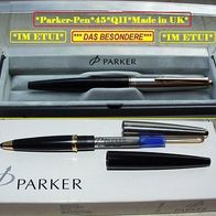 Parker-Kugelschreiber 45 * QII * im Orig-Etui + geöffneter OVP