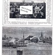 Ingolstadt & Deggendorf " Stadtporträts original Fotodrucke aus dem Jahr 1912