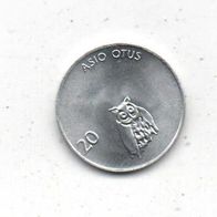 Münze Slowenien 20 Tolarjev 1992