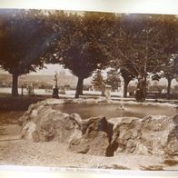 historisches Foto aus ROM Brunnen Dom Blick " ROMA Monte PINCIO Fontana " 1905
