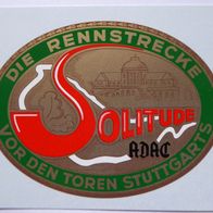 Autoaufkleber "Solitude" für Porsche, Mercedes, Ferrari, Jaguar, BMW, etc.
