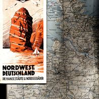 Nordwest Deutschland - Hansestädte und Nordsee Bäder " 1929 Dt. Reichsbahn Tourism