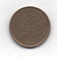 Münze Türkei 100000 Lira 1999