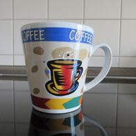 1 Tasse / Becher / Kaffeebecher / Kaffeepott mit Aufdruck COFFEE - kaum benutzt