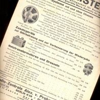 Prohaska Sonderliste 34" Radio Teile Bastel Liste original 1934 Tekade Tonabnehmer