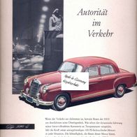 Mercedes-Benz Typ 220 S " Original Reklame Druck Karton aus dem Jahr 1956 Autorität