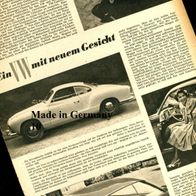 historischer motorwelt Karmann Ghia Report "Ein VW mit neuem Gesicht" um 1955