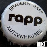 Rapp Bräu Kutzenhausen Brauerei Bier Kronkorken ALT Kronenkorken