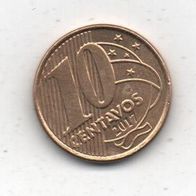 Münze Brasilien 10 Centavos 2017