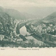 alte AK "Gruss aus Bad Ems" 1904, Panorama vom Kurberg, sehr gut erhalten