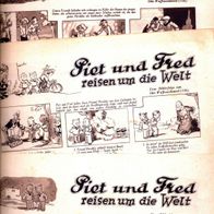 Piet & Fred reisen um die Welt" O. Waffenschmied Comic 1936 - 4 Folgen Zirkus