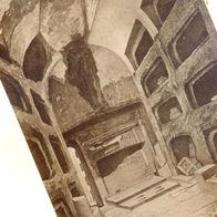 ROM Katakomben Zeichnung/ Photo 73 Fotopapier auf Karton " ROMA Catacombe " 1905