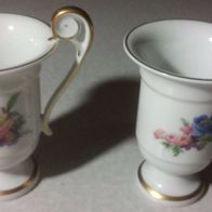 2 AK Kaiser Porzellanbecher Prunkbecher Germany florale Ornamentik Blumen