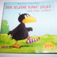 Mini Bilderbuch Kurzgeschichte "Der kleine Rabe Socke" lesen üben Bilder schauen