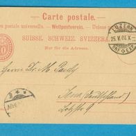 Schweiz Ganzsache/ Postkarte gel.1904 Luzern - Jena