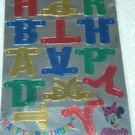 Disney Minnie Zeitschriften Beileger - Glitzer Buchstaben Happy Birthday Girlande