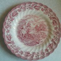 Kuchenteller Myotts Country Life Staffordshire rot Markung rot England Ø20cm