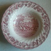 Suppenteller Myotts Country Life Staffordshire rot Ø22cm Tiefe 3,5cm England