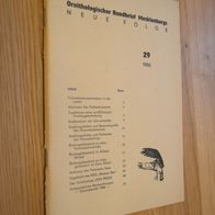 Ornithologischer Rundbrief Mecklenburgs 29/ 1986 (DDR)