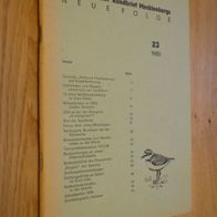 Ornithologischer Rundbrief Mecklenburgs 23/ 1980 (DDR)