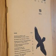 Ornithologischer Rundbrief Mecklenburgs 15/ 1974 (DDR)