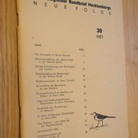 Ornithologischer Rundbrief Mecklenburgs 30/ 1987 (DDR)