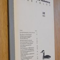 Ornithologischer Rundbrief Mecklenburgs 32/ 1989 (DDR)