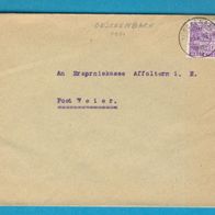 Schweiz Brief 1936 Oeschenbach - Weier. Brief rückseitig kleinen einriss..