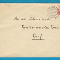 Schweiz Brief 1946 An das Internationale Komitee v. Roten Kreuz gest. Rickenbach